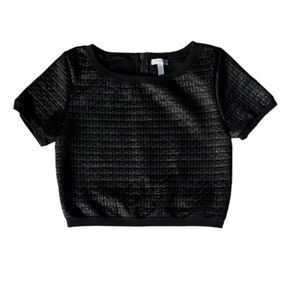 Women’s Embossed Short Sleeve Textured Top S New NWOT